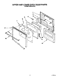 UPPER AND LOWER OVEN DOOR Diagram and Parts List for KEBS246YBL1  KitchenAid Wall Oven