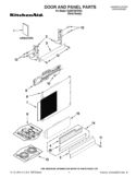 DOOR AND PANEL PARTS Diagram and Parts List for KUDE70FXPA3  KitchenAid Dishwasher
