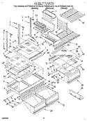 SHELF, LIT/OPTIONAL Diagram and Parts List for KTRS22KAAL10  KitchenAid Refrigerator