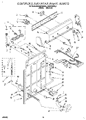 CONTROLS AND REAR PANEL Diagram and Parts List for RAB4132AL1  Roper Washer