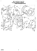 BULKHEAD Diagram and Parts List for LGR6644DZ0  Whirlpool Dryer