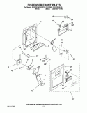 DISPENSER FRONT PARTS Diagram and Parts List for ED2LDEXWL00  Whirlpool Refrigerator