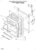 REFRIGERATOR DOOR, LIT/OPTIONAL Diagram and Parts List for RT18AKXBW01  Roper Refrigerator