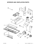 INTERIOR AND VENTILATION PARTS Diagram and Parts List for WMH75520AS0  Whirlpool Microwave