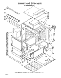 CABINET AND OVEN Diagram and Parts List for SB100PEK1  Whirlpool Wall Oven