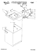 TOP AND CABINET, LIT/OPTIONAL Diagram and Parts List for LSP8245BN0  Whirlpool Washer