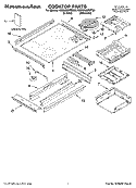 Part Location Diagram of W10203295 Whirlpool Surface Element - 1800/1000W