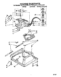MACHINE BASE Diagram and Parts List for LLV7244AW0  Whirlpool Washer