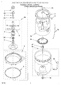 AGITATOR, BASKET AND TUB Diagram and Parts List for LLT8244BZ1  Whirlpool Washer