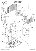 UNIT PARTS Diagram and Parts List for ACQ184XP0  Whirlpool Air Conditioner