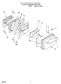 OVEN DOOR Diagram and Parts List for RS385PXEQ1  Whirlpool Range