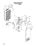 AIRFLOW Diagram and Parts List for 3XARG479WP01  Whirlpool Refrigerator