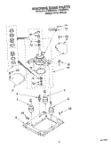 MACHINE BASE Diagram and Parts List for LTG5243DT3  Whirlpool Washer Dryer Combo