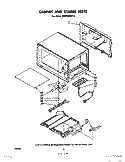 CABINET AND STIRRER Diagram and Parts List for MW1000XP0  Whirlpool Microwave