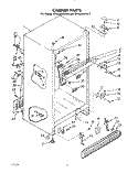 CABINET Diagram and Parts List for ET16JKXLWL0  Whirlpool Refrigerator