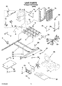 UNIT PARTS Diagram and Parts List for 5VGS3SHGKQ06  Whirlpool Refrigerator