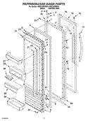 REFRIGERATOR DOOR Diagram and Parts List for KSSC36FKS01  KitchenAid Refrigerator