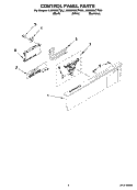 CONTROL PANEL PARTS Diagram and Parts List for KUDW03CTBL1  KitchenAid Dishwasher
