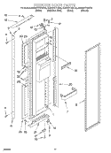 FREEZER DOOR Diagram and Parts List for KSRB27FHBL02  KitchenAid Refrigerator