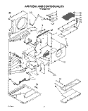AIR FLOW AND CONTROL Diagram and Parts List for R1231  Whirlpool Air Conditioner