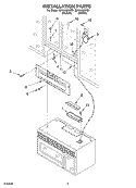 INSTALLATION Diagram and Parts List for MH6140XKQ1  Whirlpool Microwave