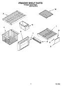 FREEZER SHELF PARTS Diagram and Parts List for KSSC42FMS02  KitchenAid Refrigerator