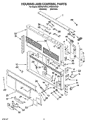 HOUSING AND CONTROL PARTS Diagram and Parts List for KIRD861HSS1  KitchenAid Range Hood
