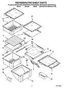 REFRIGERATOR SHELF PARTS Diagram and Parts List for GS6SHEXNB05  Whirlpool Refrigerator