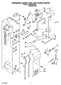 FREEZER LINER AND AIR FLOW PARTS Diagram and Parts List for KSSP48QTS00  KitchenAid Refrigerator