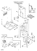 SECTION Diagram and Parts List for 8LDR3822DZ0  Whirlpool Dryer
