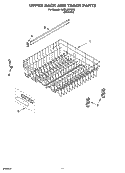 UPPER RACK AND TRACK PARTS Diagram and Parts List for KUDL02IRBS2  KitchenAid Dishwasher