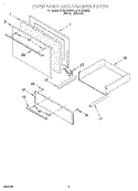 OVEN DOOR AND DRAWER Diagram and Parts List for RF3010XEN0  Whirlpool Range