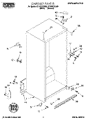 CABINET Diagram and Parts List for RT18DKXEN05  Roper Refrigerator