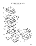 REFRIGERATOR SHELF Diagram and Parts List for KSRS27QAWH04  KitchenAid Refrigerator