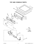 TOP AND CONSOLE PARTS Diagram and Parts List for WGD88HEAC0  Whirlpool Dryer