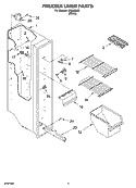 FREEZER LINER PARTS Diagram and Parts List for IKS203300  Inglis Refrigerator