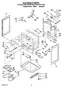 CHASSIS PARTS Diagram and Parts List for RF214LXTB0  Whirlpool Range