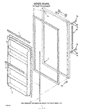 DOOR , LIT / OPTIONAL Diagram and Parts List for EV130CXRW0  Whirlpool Freezer