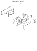BACKGUARD Diagram and Parts List for SF318PEWN0  Whirlpool Range