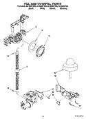 FILL AND OVERFILL PARTS Diagram and Parts List for DU1055XTST2  Whirlpool Dishwasher