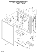 REFRIGERATOR DOOR Diagram and Parts List for KTRS21KFAL00  KitchenAid Refrigerator