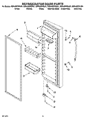 REFRIGERATOR DOOR PARTS Diagram and Parts List for KSRA25CNSS01  KitchenAid Refrigerator