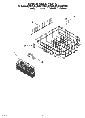 LOWER RACK PARTS Diagram and Parts List for KUDI01FLSS1  KitchenAid Dishwasher