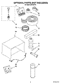OPTIONAL  PARTS (NOT INCLUDED) Diagram and Parts List for ACQ189PT0  Whirlpool Air Conditioner