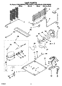 UNIT PARTS Diagram and Parts List for KTRS21KMBT00  KitchenAid Refrigerator