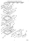REFRIGERATOR SHELF Diagram and Parts List for KSRS22KGBL04  KitchenAid Refrigerator