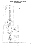 BRAKE AND DRIVE TUBE Diagram and Parts List for 3LA5580XSW2  Whirlpool Washer