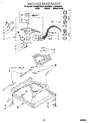 MACHINE BASE Diagram and Parts List for LLV8233BN0  Whirlpool Washer