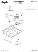COOKTOP PARTS Diagram and Parts List for IKE33320  Inglis Range