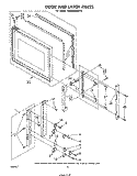 DOOR AND LATCH Diagram and Parts List for MW8500XP0  Whirlpool Microwave